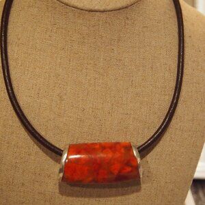 N2882 Silpada Sterling Silver RED DELICIOUS Necklace